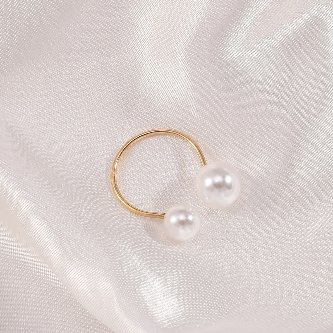 Pearl Duo Open Ring