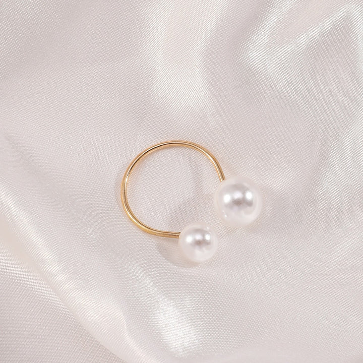 Pearl Duo Open Ring