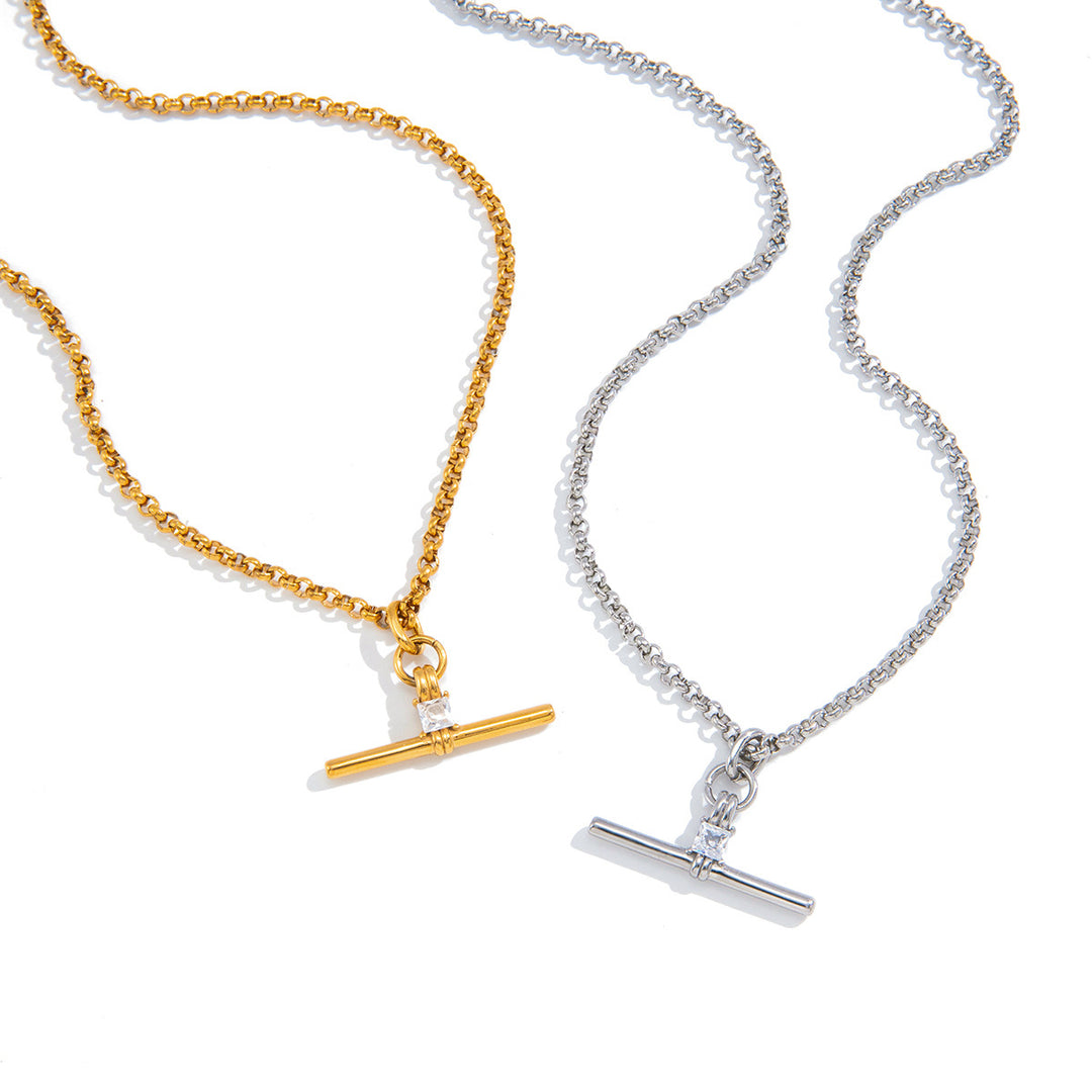 Talia T-Bar Pendant Necklace