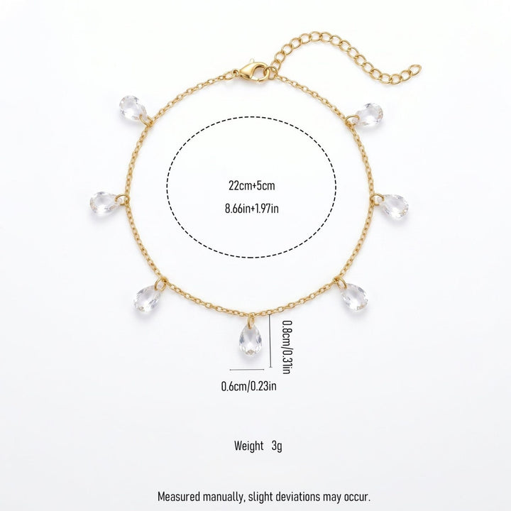 Teardrop Charm Anklet