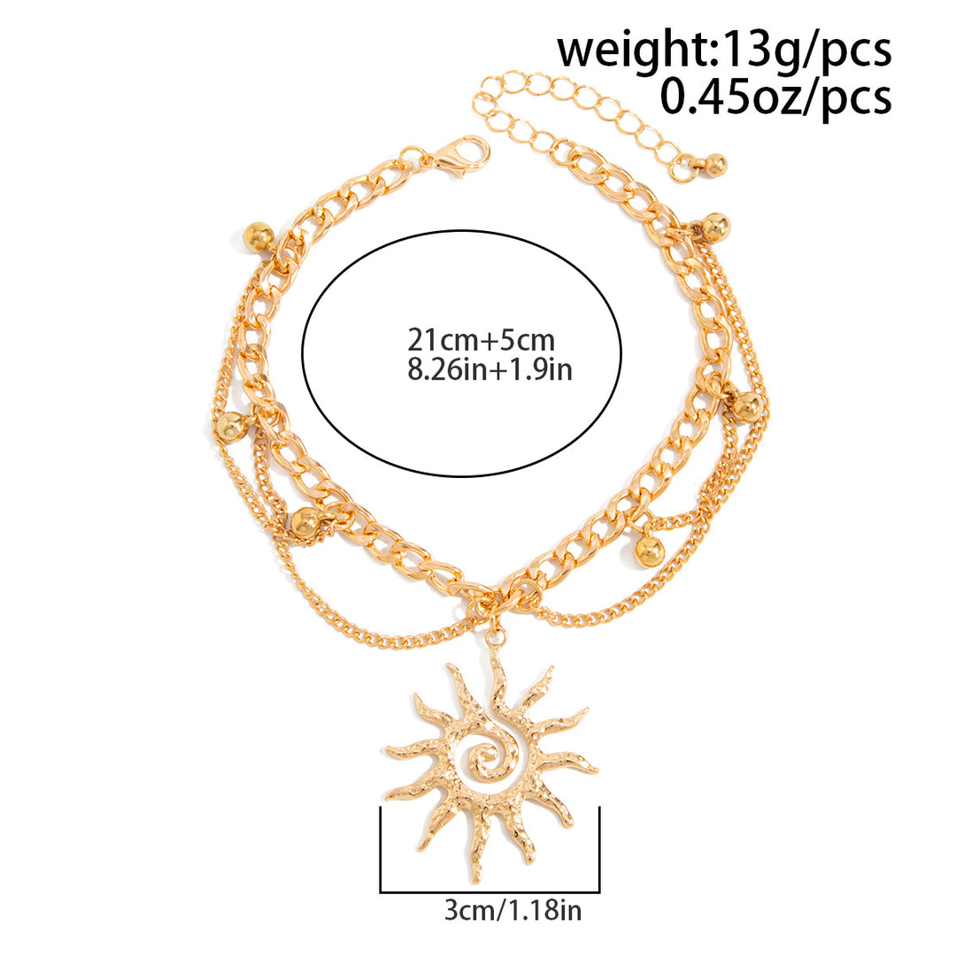 Blossom Charm Layered Anklet