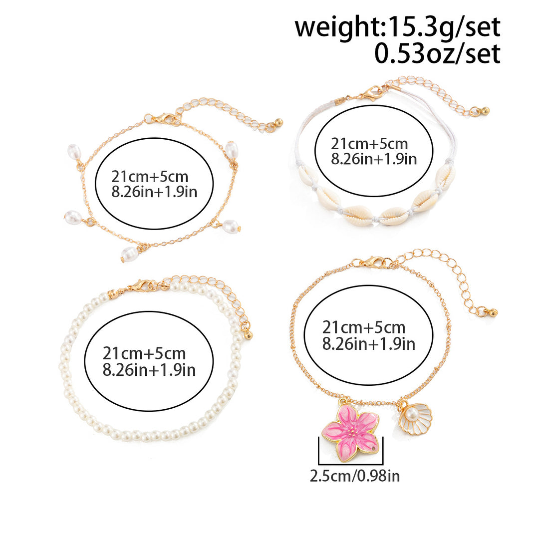 Blossom Charm Layered Anklet