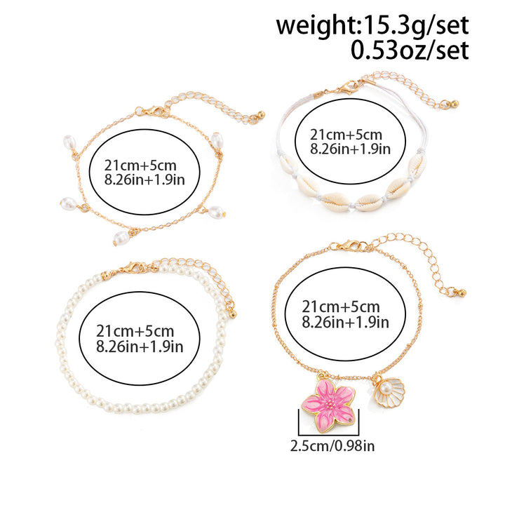 Blossom Charm Layered Anklet