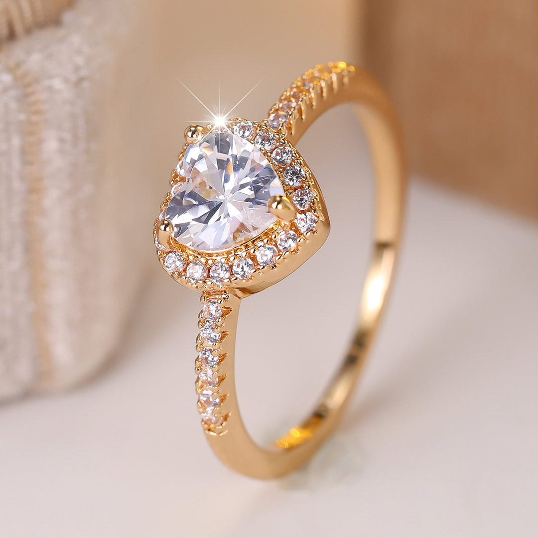 Heart Zircon Ring