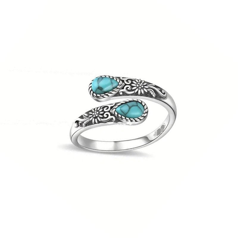 Midnight Celtic Stone Ring