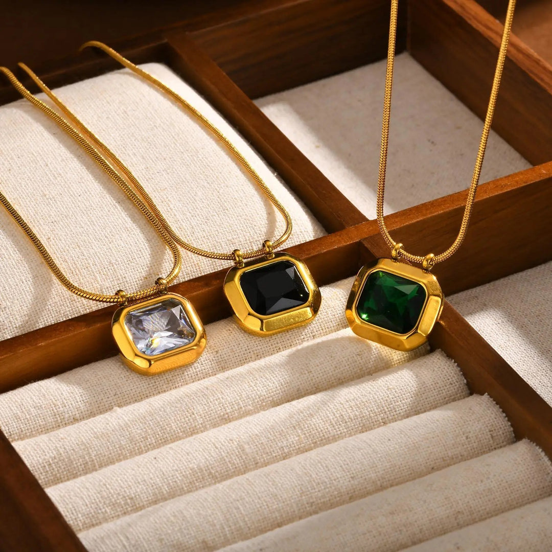 Classic Gemstone Pendant Necklace
