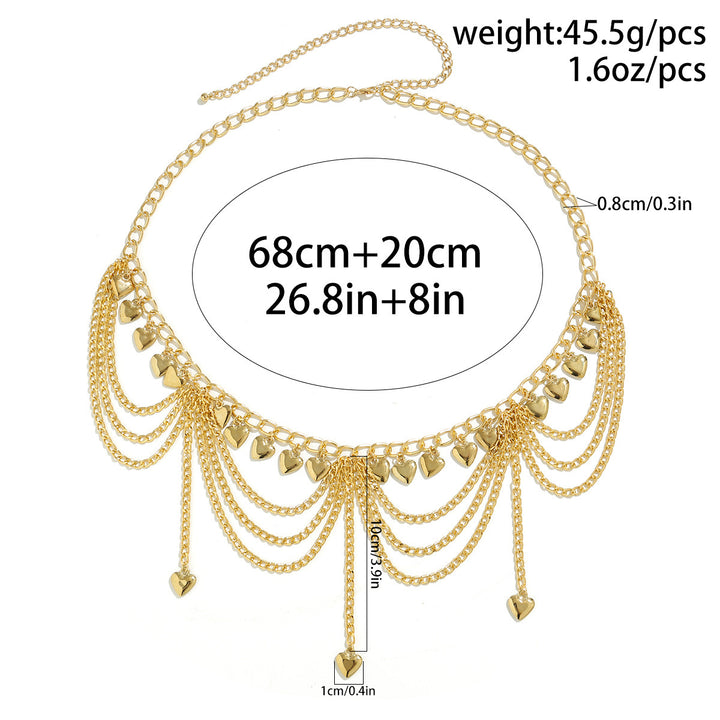 Heart Cascade Waist Chain