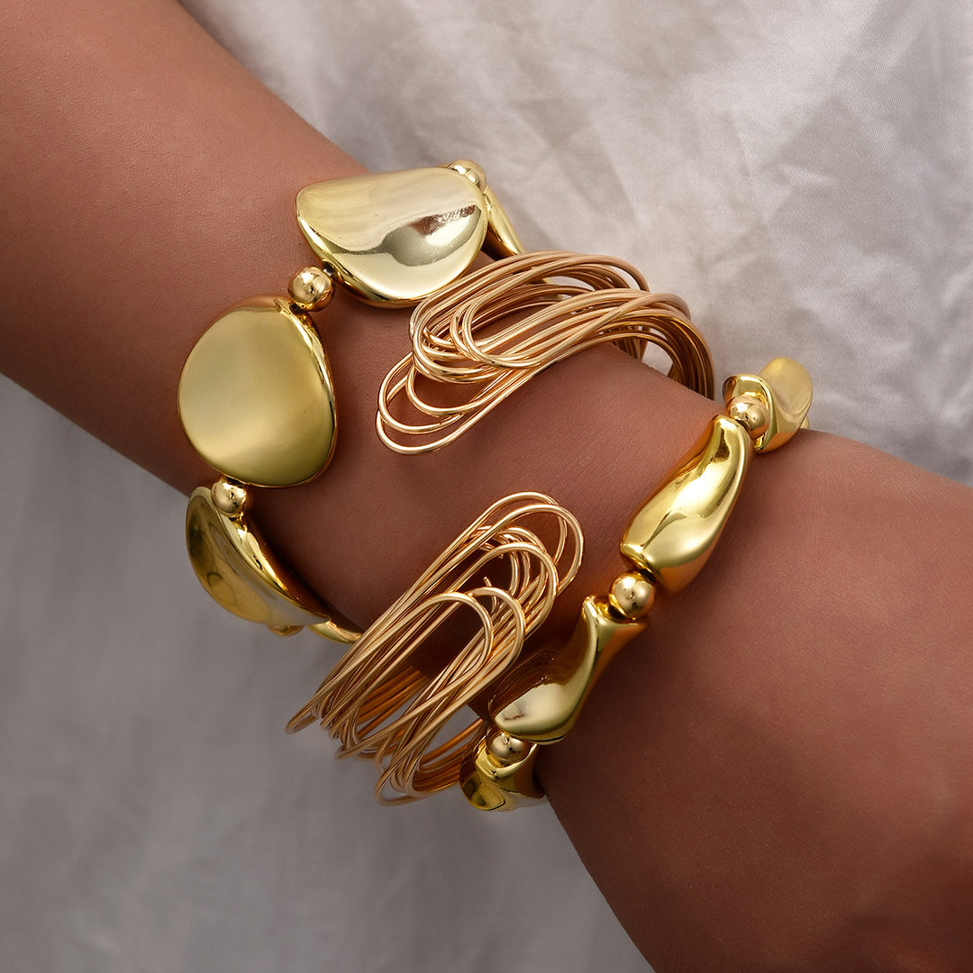 Irregular Layered Bracelet Set