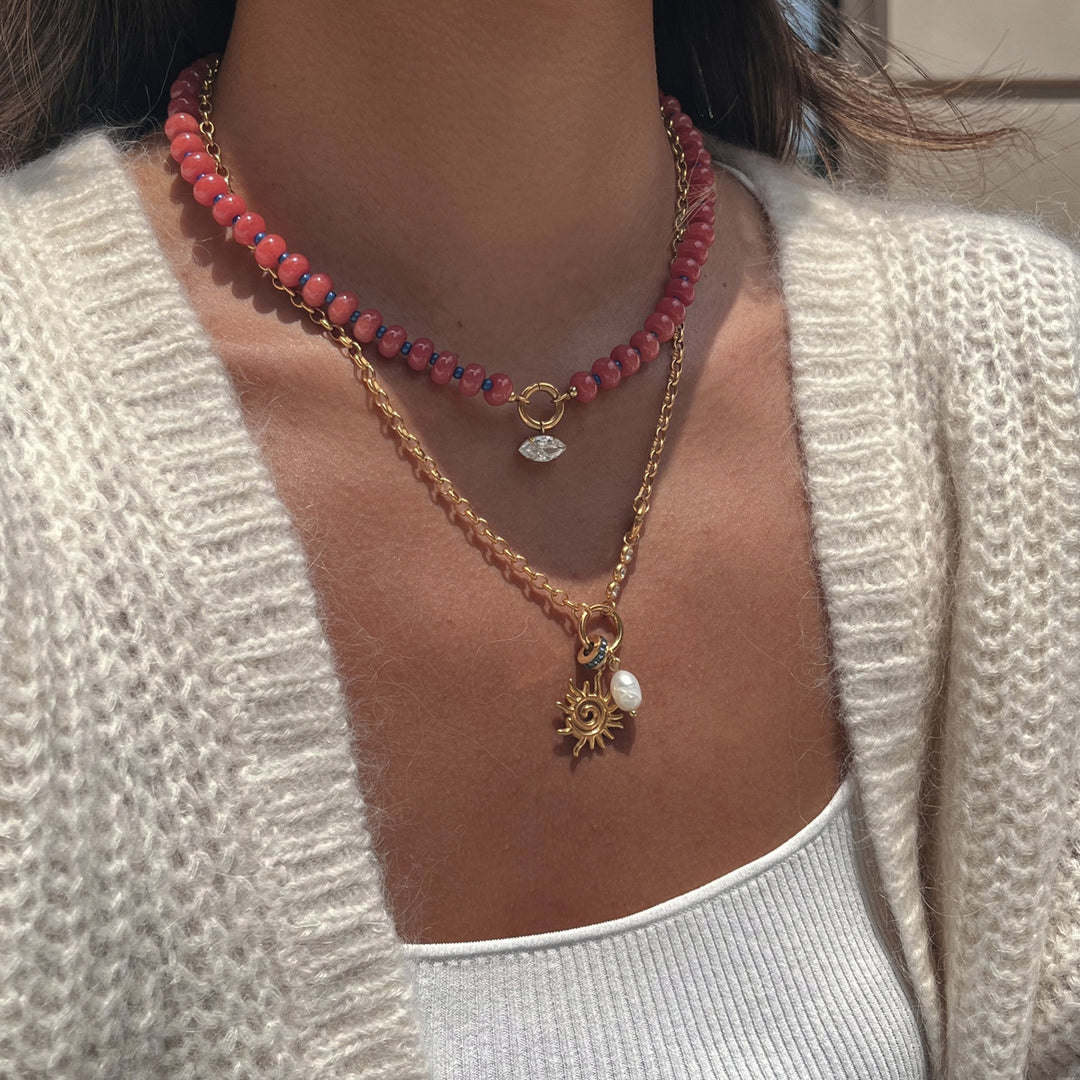 Beaded Charm Necklace