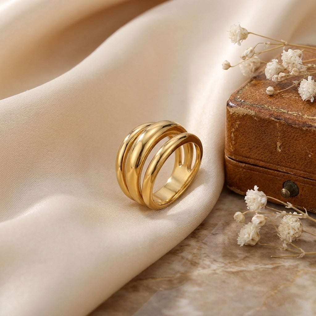 Spiral Infinity Statement Ring