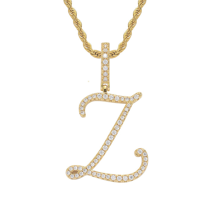 Personalized Letter Zircon Pendant Necklace