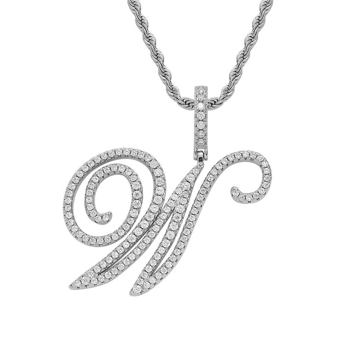 Personalized Letter Zircon Pendant Necklace