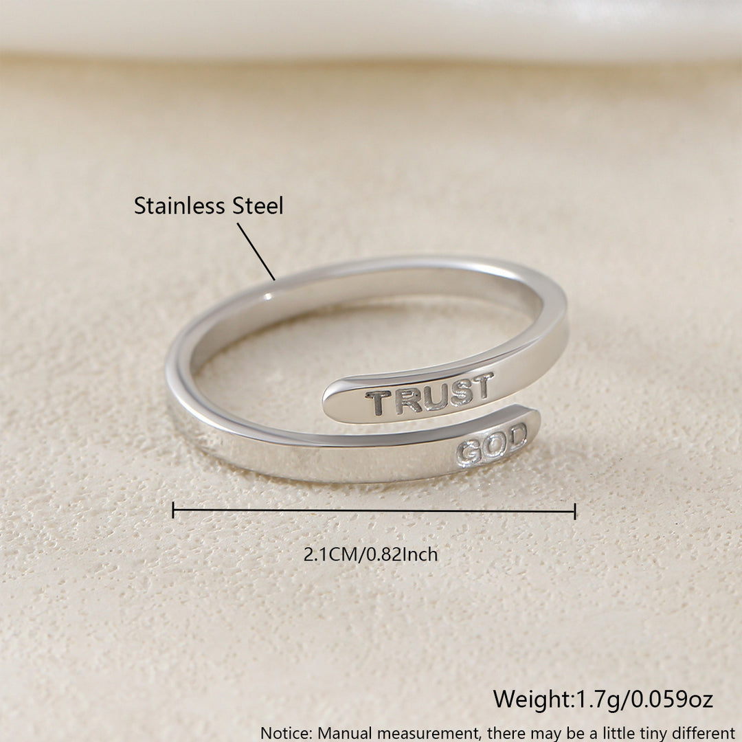Trust God Inspirational Faith Ring