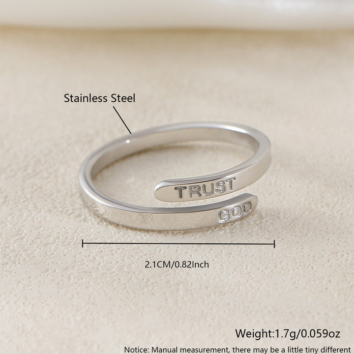 Trust God Inspirational Faith Ring