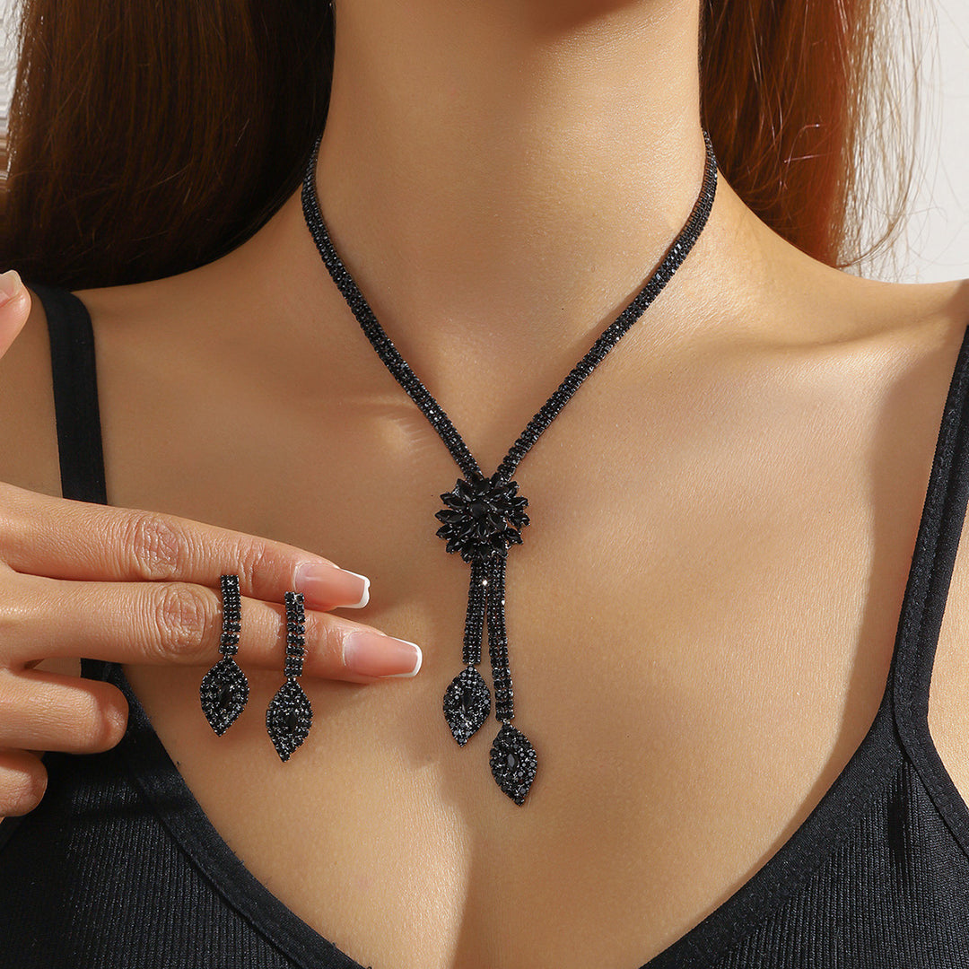 Crystal Flower Zirconia Jewelry Set