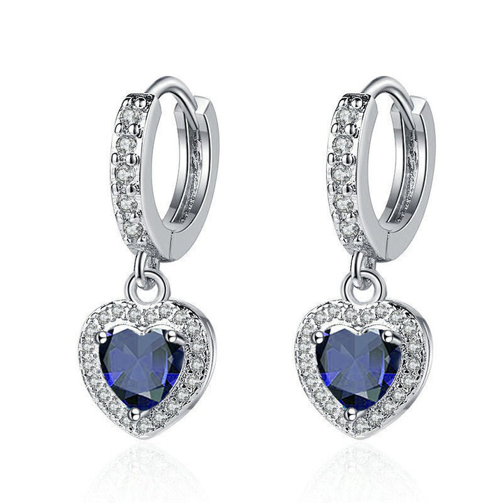 Heart Crystal Drop Earrings Collection