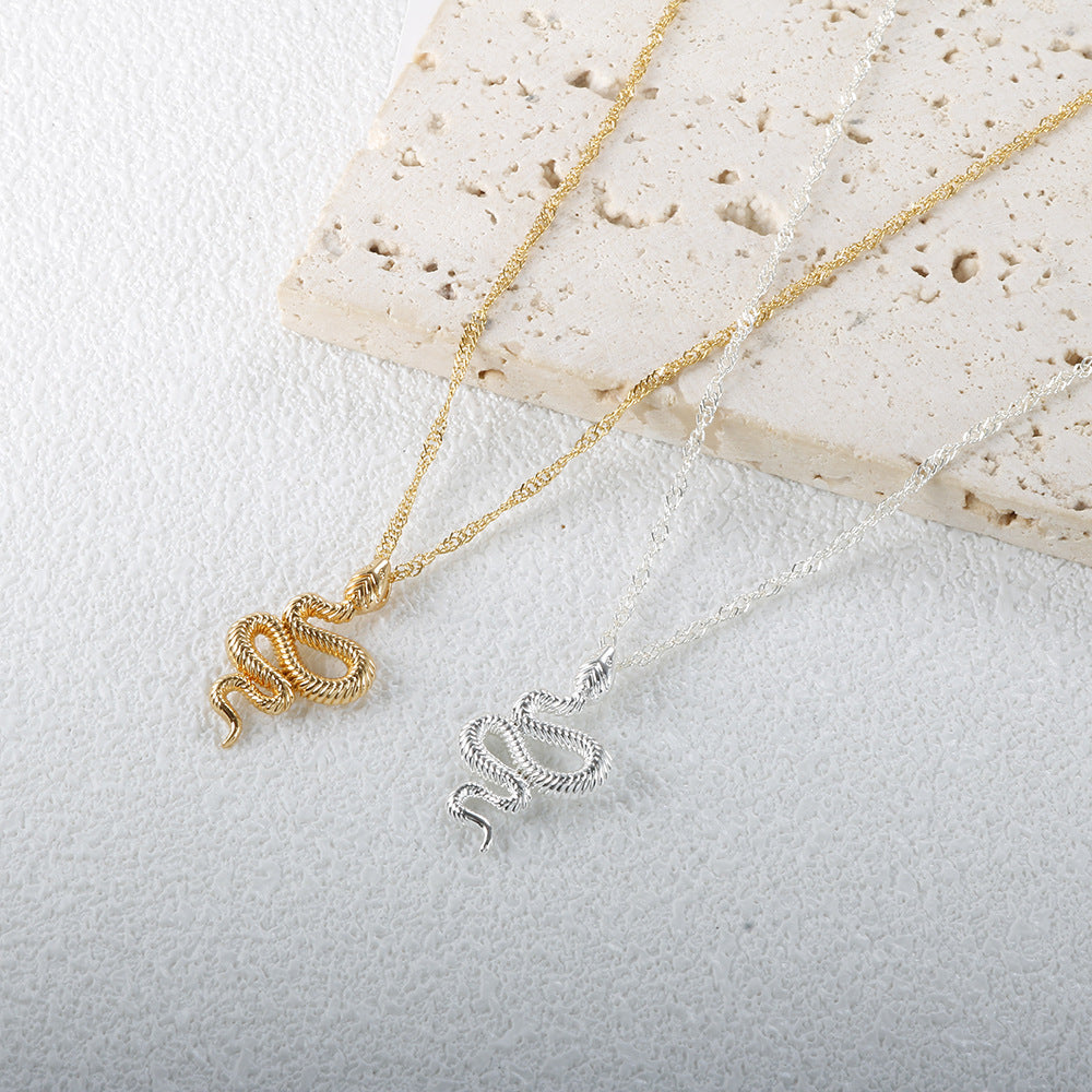 Serpent Snake Pendant Necklace