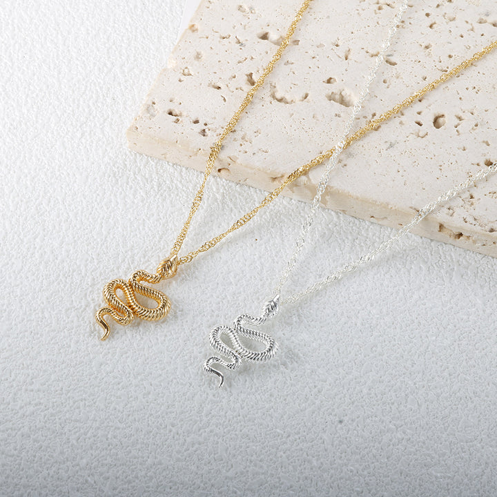 Serpent Snake Pendant Necklace