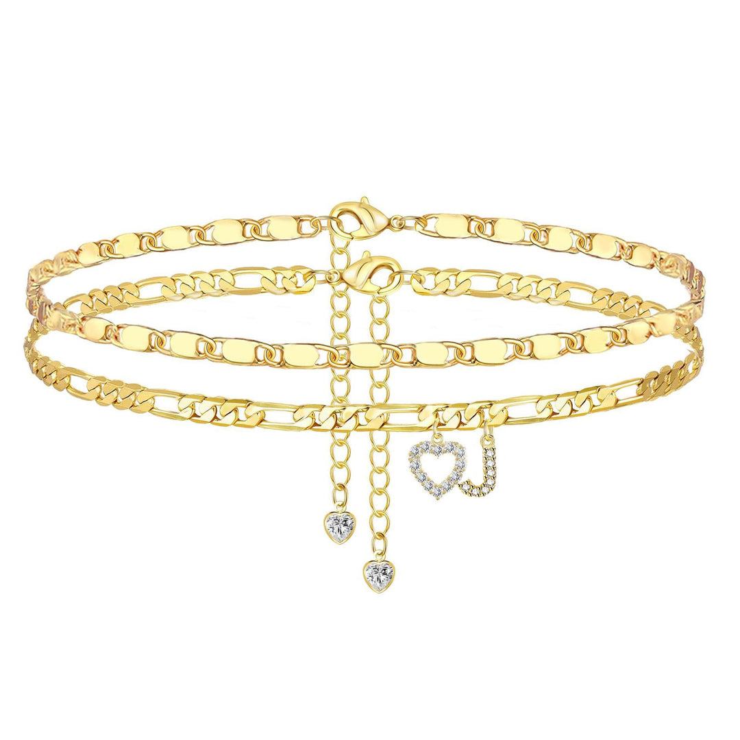 Layered Letter Anklet