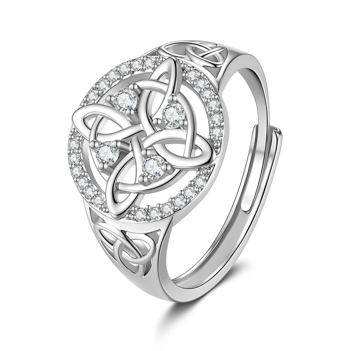 Vintage Celtic Knot Zircon Ring