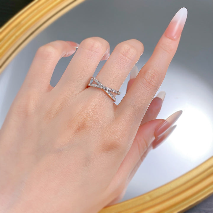 Crisscross Sparkle Ring