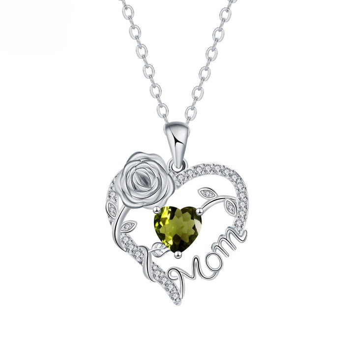 Rose Heart Love Pendant Necklace