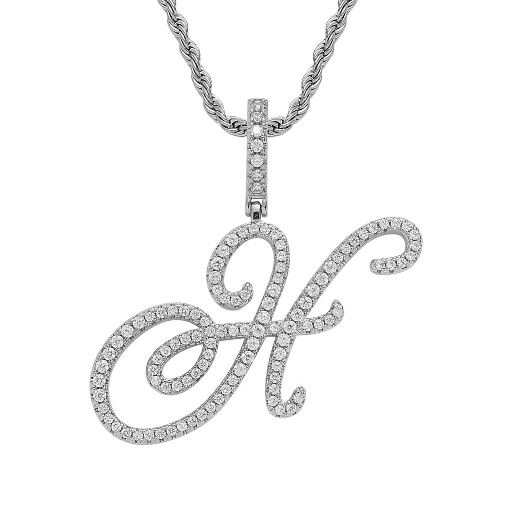 Personalized Letter Zircon Pendant Necklace