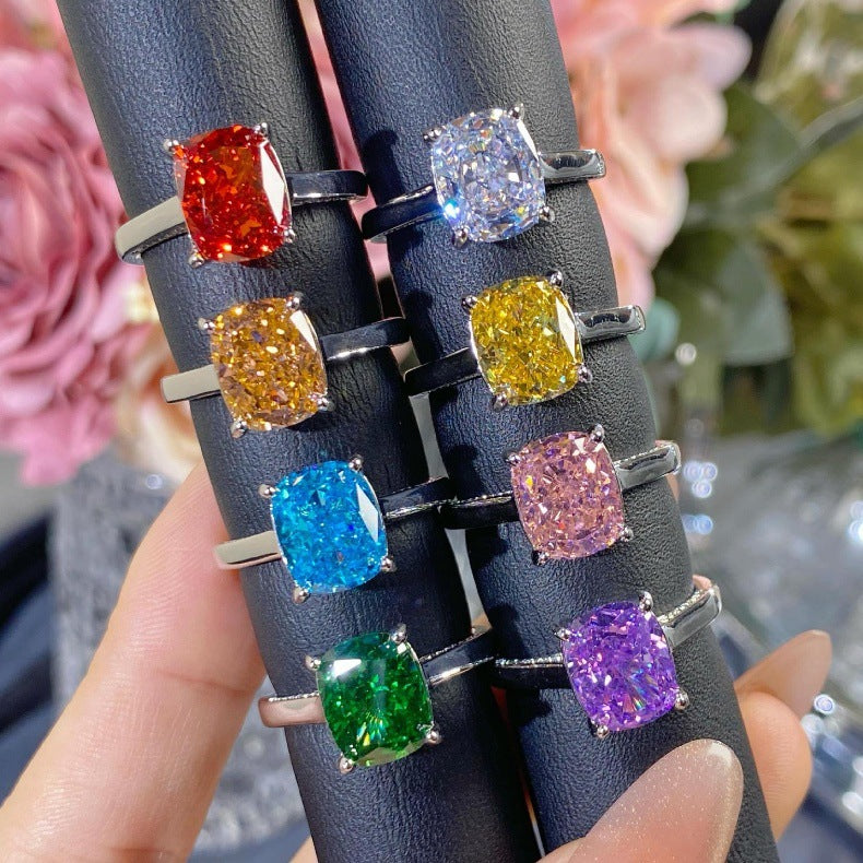 Cushion Cut Gemstone Ring