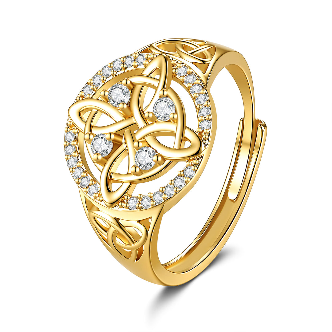 Vintage Celtic Knot Zircon Ring