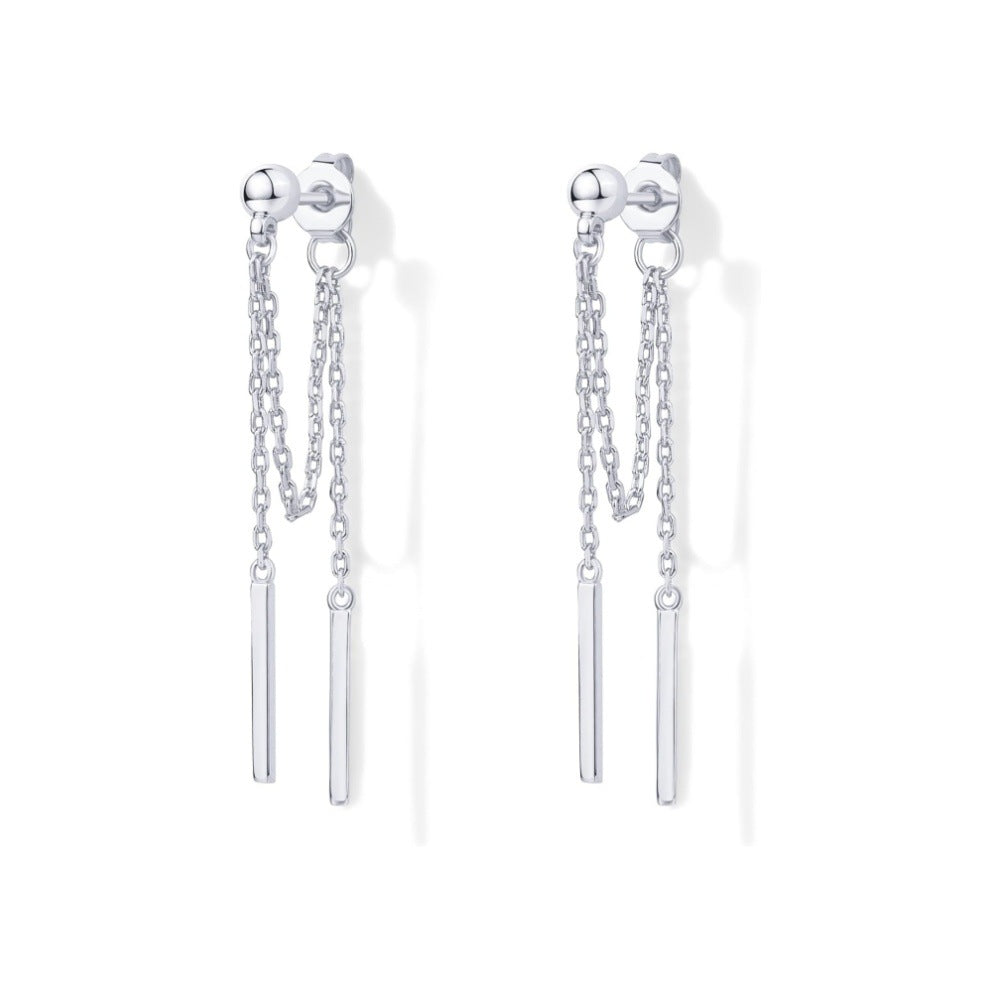 Cubic Zirconia Ball Threader Earscapes