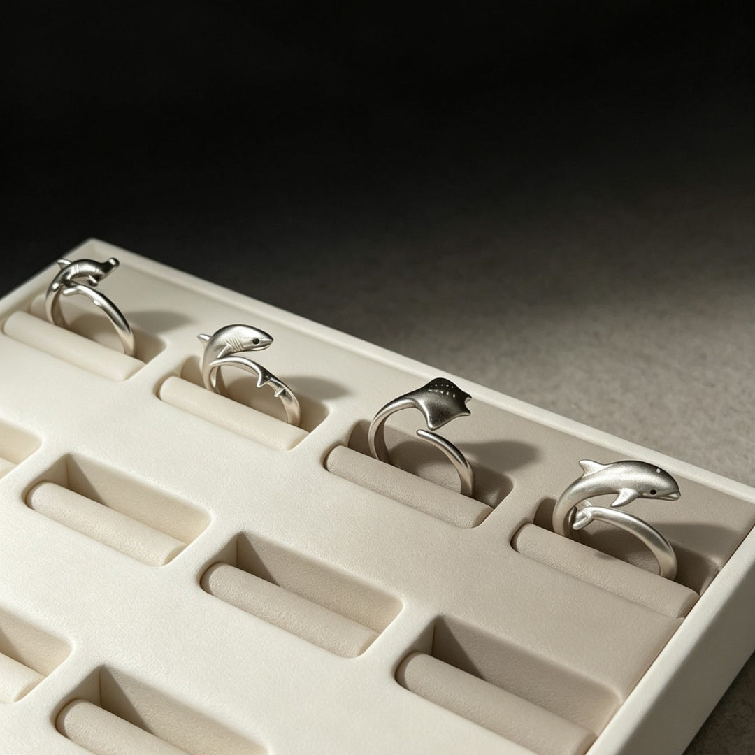 Ocean Animal Adjustable Open Ring