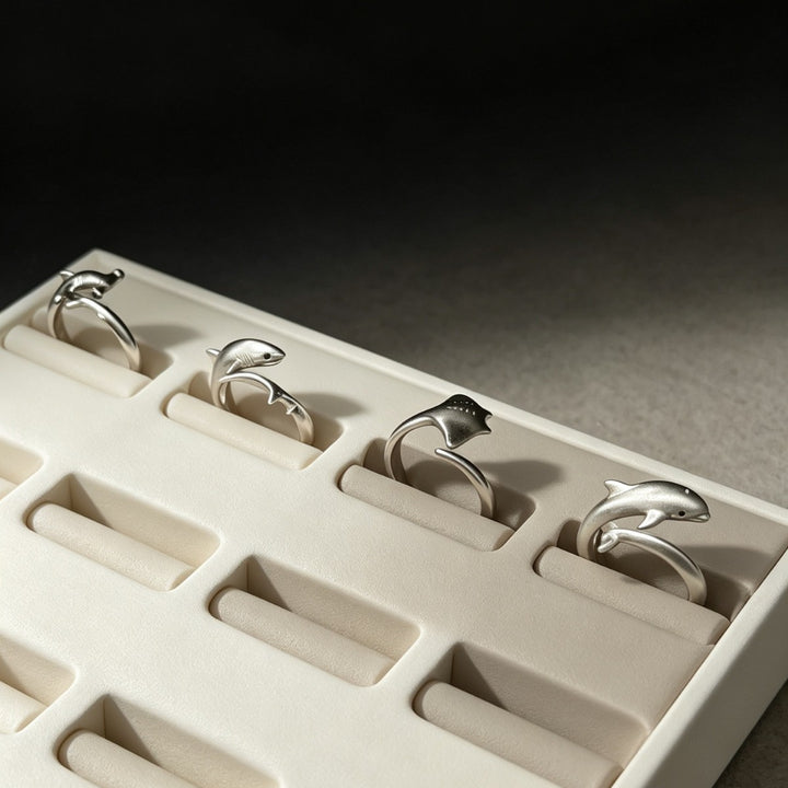 Ocean Animal Adjustable Open Ring