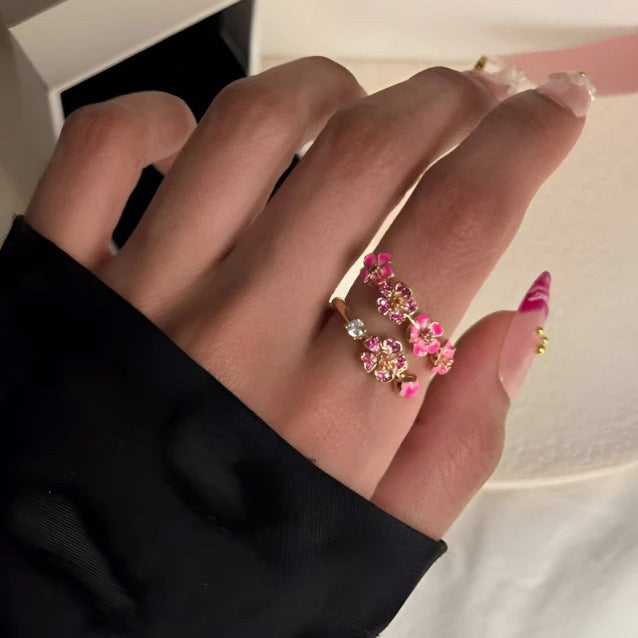 Peach Blossom Zircon Ring