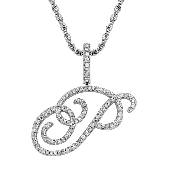 Personalized Letter Zircon Pendant Necklace