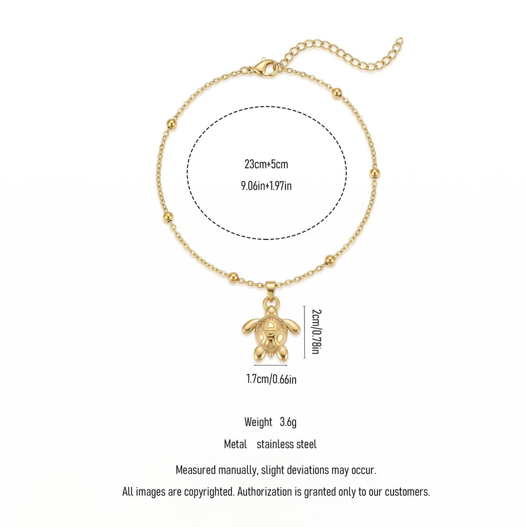 Turtle Charm Anklet