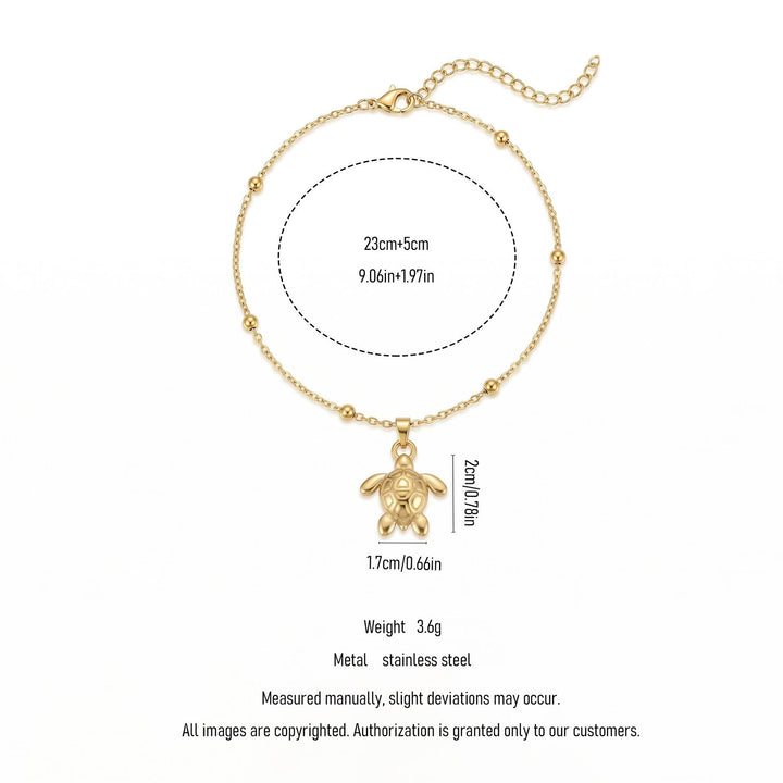 Turtle Charm Anklet