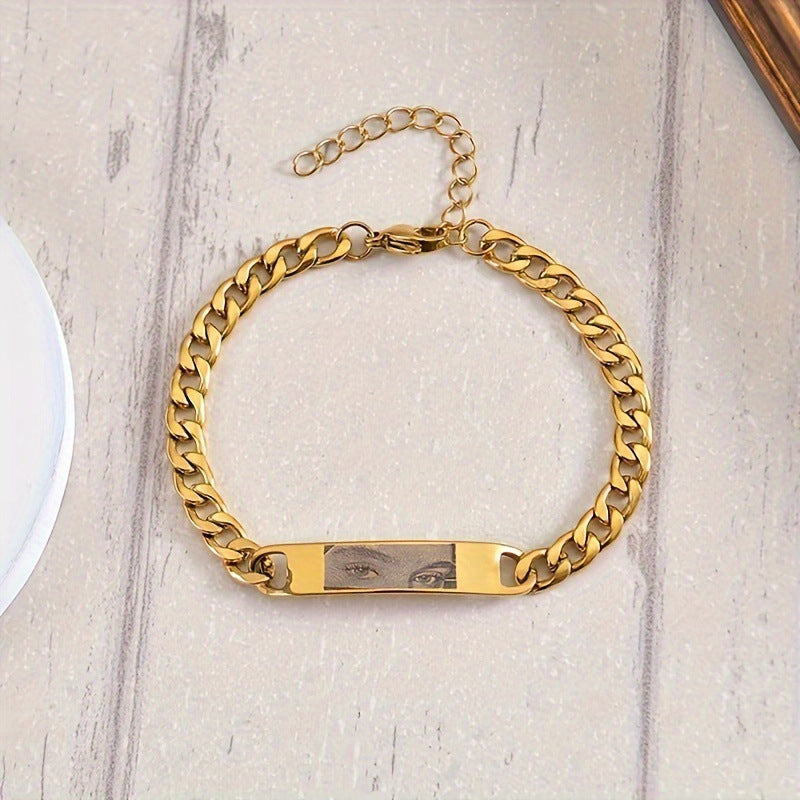 Engraved Chain Bracelet