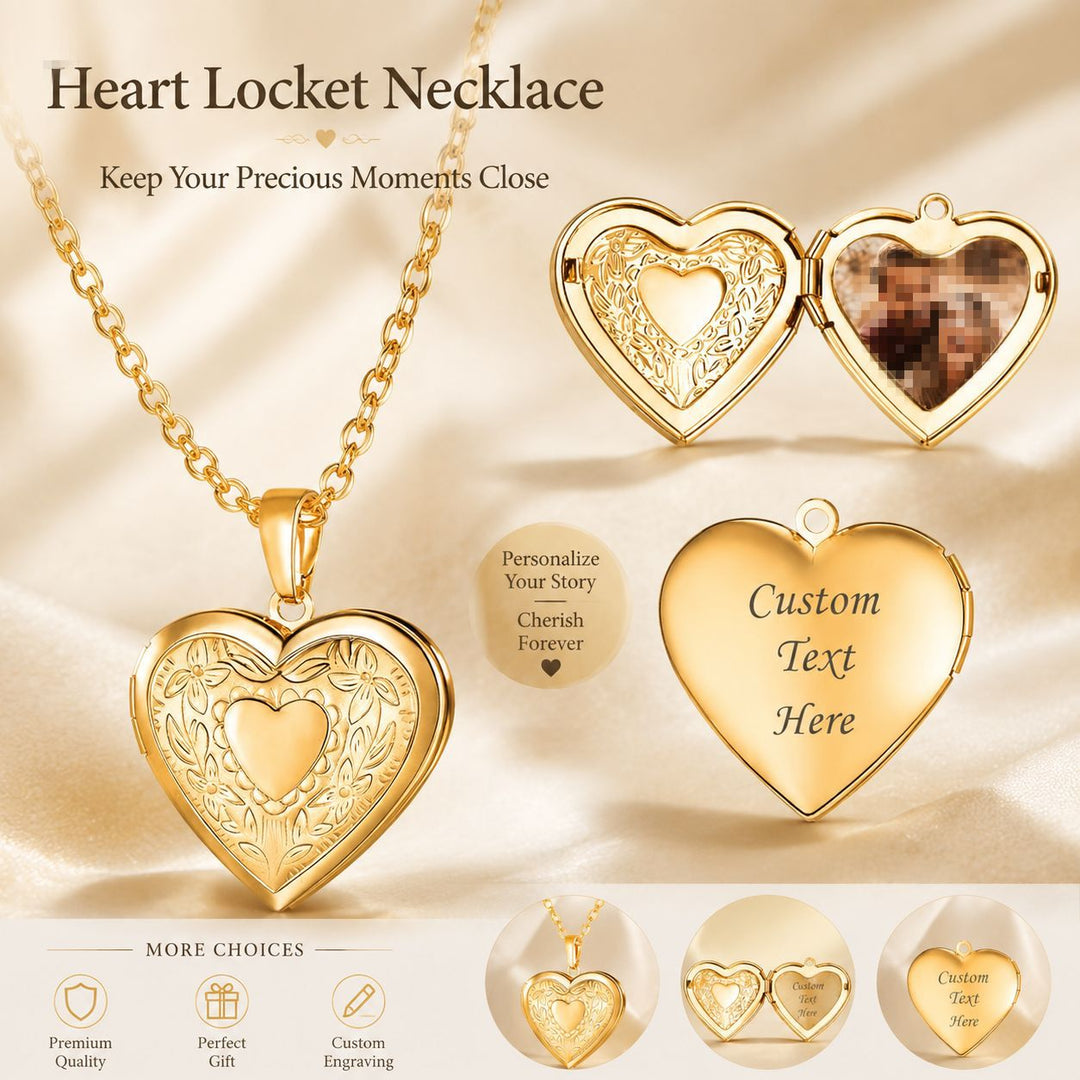 Vintage Heart Locket Necklace