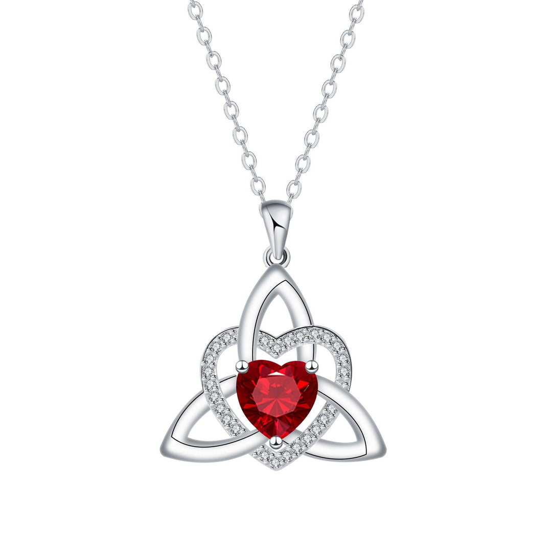 Celtic Heart Birthstone Necklace