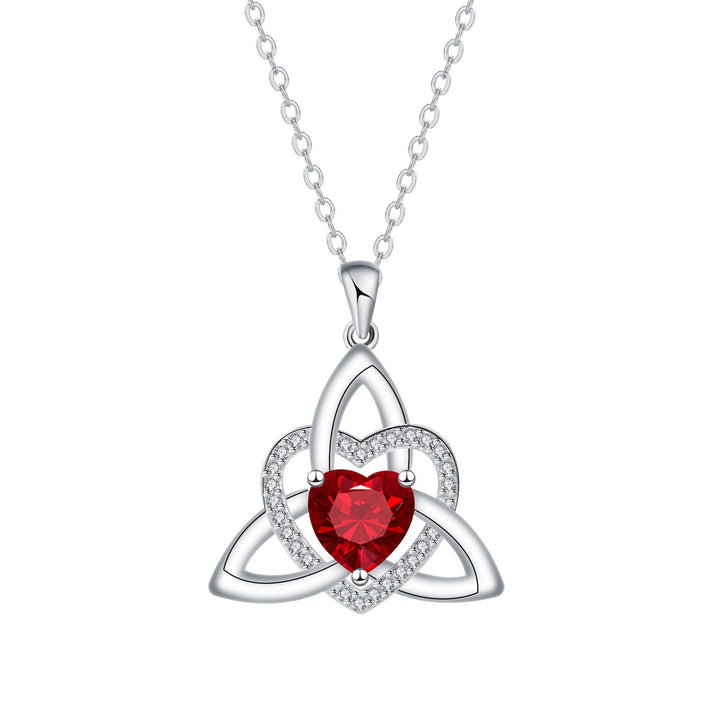 Celtic Heart Birthstone Necklace