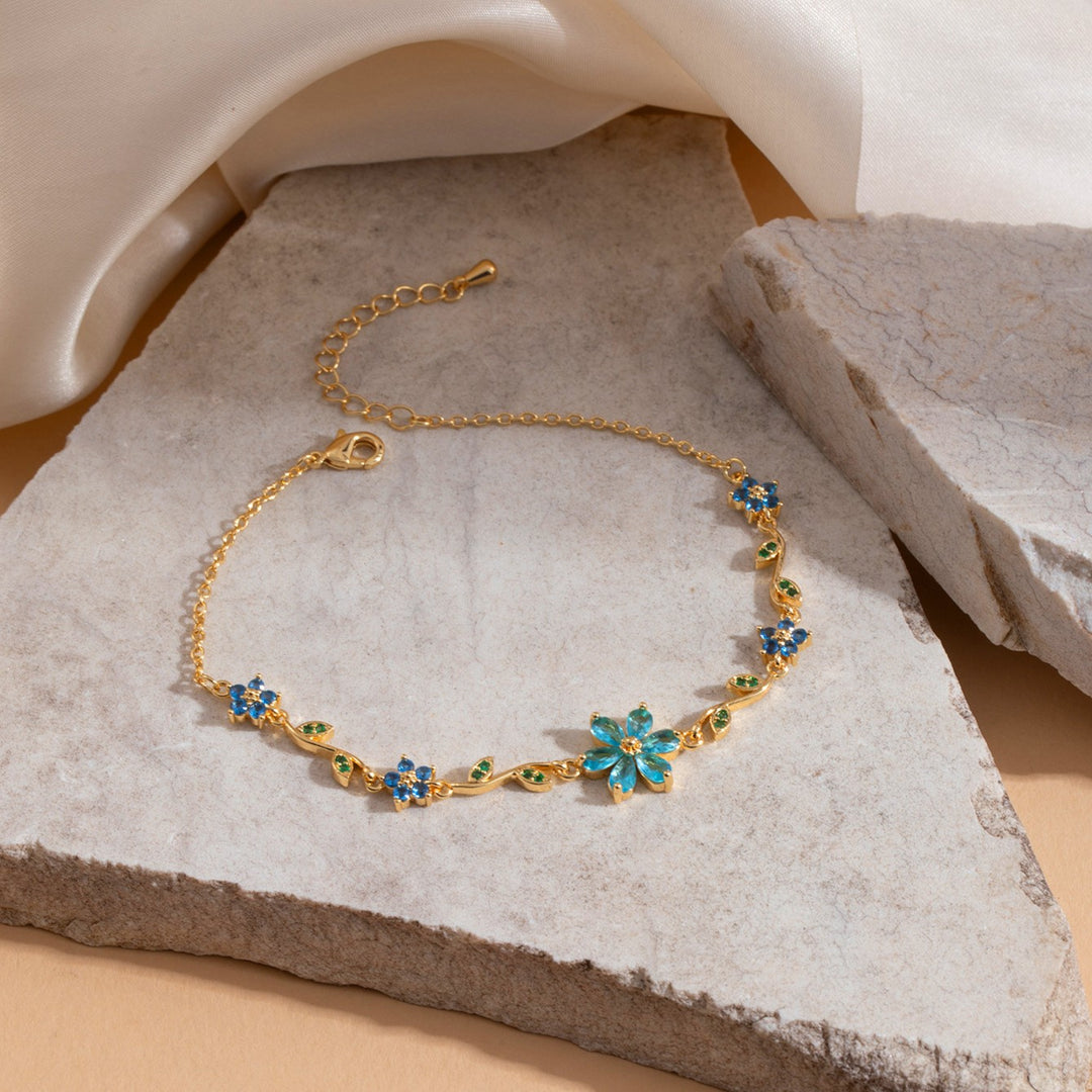 Multicolor Floral Zircon Bracelet
