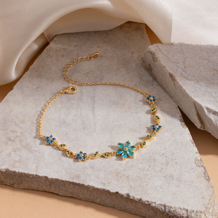 Multicolor Floral Zircon Bracelet