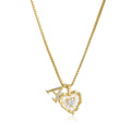 Initial Heart Pendant Necklace