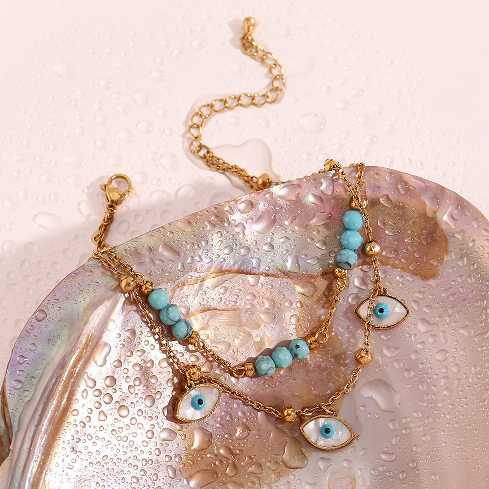 Evil Eye Beaded Anklet