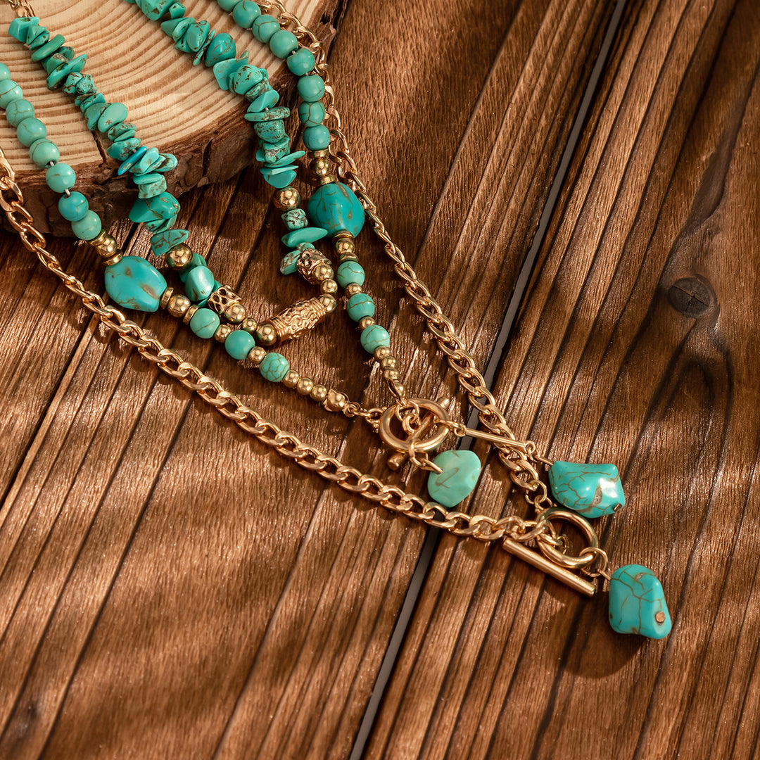 Turquoise Layered Boho Necklace