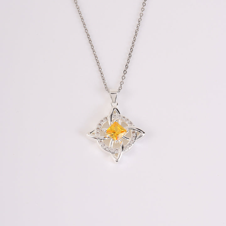 Birthstone Zircon Pendant Necklace