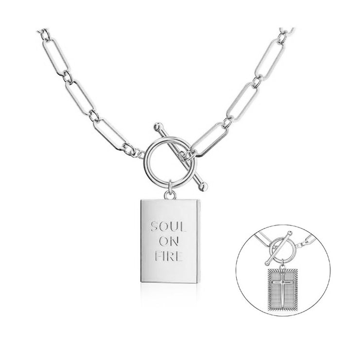Cross Toggle Pendant Necklace