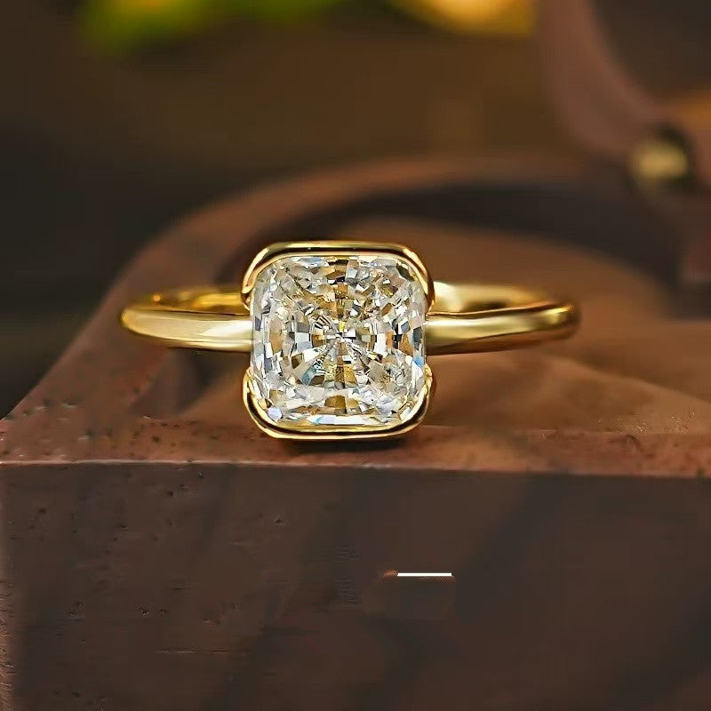 Lumina Cushion Solitaire Ring