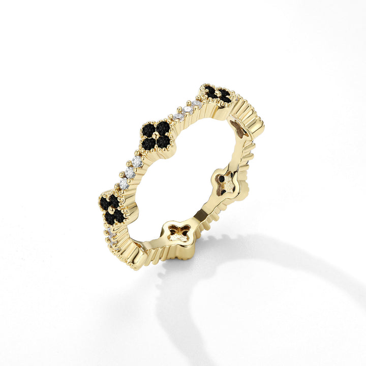 Emerald Clover Vine Ring