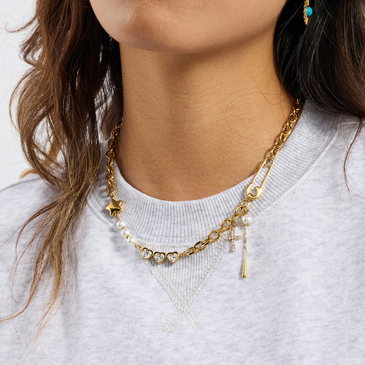 Mixed Charm Chain Necklace